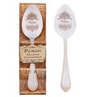 Ложка с гравировкой чайная "Роман" в подарочной коробке - Фото 1