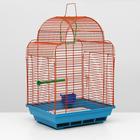 Клетка для птиц "Купола" комплект, 35 х 29 х 51 см, синий/оранжевый - Фото 1