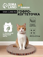 Гофрокогтеточка "Пижон" круглая "Спил сосны", с пропиткой, 40,5 х 2,5 см - Фото 1