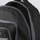 Рюкзак туристический, 21 л, отдел на молнии, 2 наружных кармана, 2 боковых кармана, цвет чёрный/серый - Фото 4