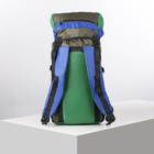 Рюкзак туристический, 20 л, отдел на шнурке, 2 наружных кармана, цвет зелёный/серый - Фото 2