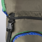 Рюкзак туристический, 20 л, отдел на шнурке, 2 наружных кармана, цвет зелёный/серый - Фото 3