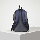 Рюкзак туристический, 30 л, отдел на молнии, наружный карман, цвет синий/серый - Фото 2