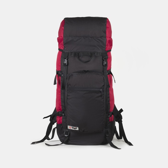 Рюкзак туристический, 70 л, отдел на шнурке, наружный карман, 2 боковых кармана, цвет чёрный - фото 1911456728