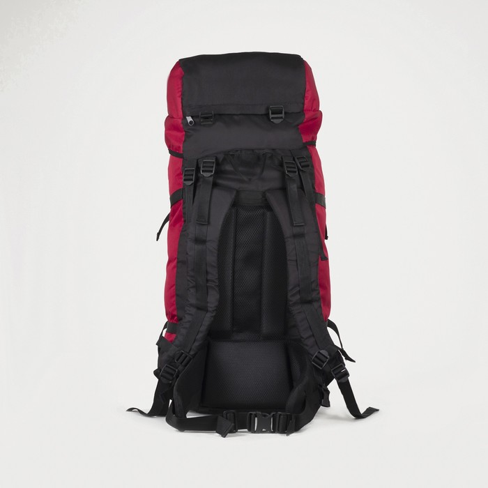 Рюкзак туристический, 70 л, отдел на шнурке, наружный карман, 2 боковых кармана, цвет чёрный - фото 1911456729