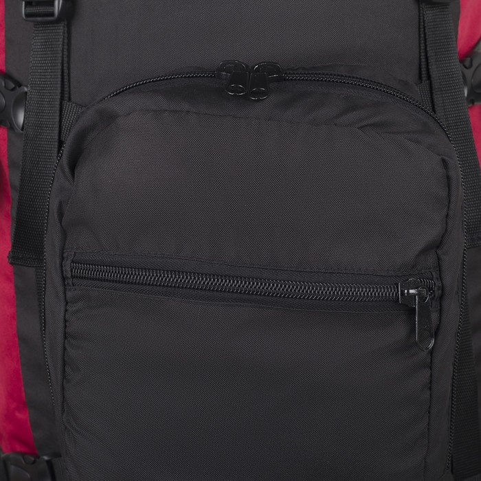 Рюкзак туристический, 70 л, отдел на шнурке, наружный карман, 2 боковых кармана, цвет чёрный - фото 1911456730