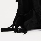 Рюкзак туристический, 100 л, отдел на шнурке, наружный карман, 2 боковые сетки, цвет чёрный - фото 24649519