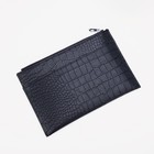 Папка для документов на молнии, боковой карман, цвет чёрный - Фото 1