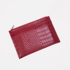 Папка для документов на молнии, боковой карман, цвет красный - Фото 2