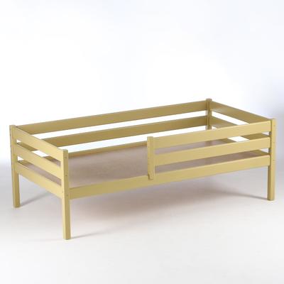 Кровать Сева, спальное место 1400х800, Бежево-зелёный/Массив Берёзы