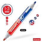 Маркер для белых досок Luxor Duorite, 1-3 мм, двусторонний, пулевидный, синий/красный - фото 60897368