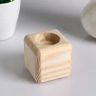 Деревянный подсвечник на 3 свечи «Квадратный», массив, 6×6×6 см - Фото 2