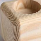 Деревянный подсвечник на 3 свечи «Квадратный», массив, 6×6×6 см - Фото 3