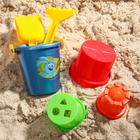 Набор для игры в песке: ведро, совок, грабли, 3 формочки, СМЕШАРИКИ - фото 6304707