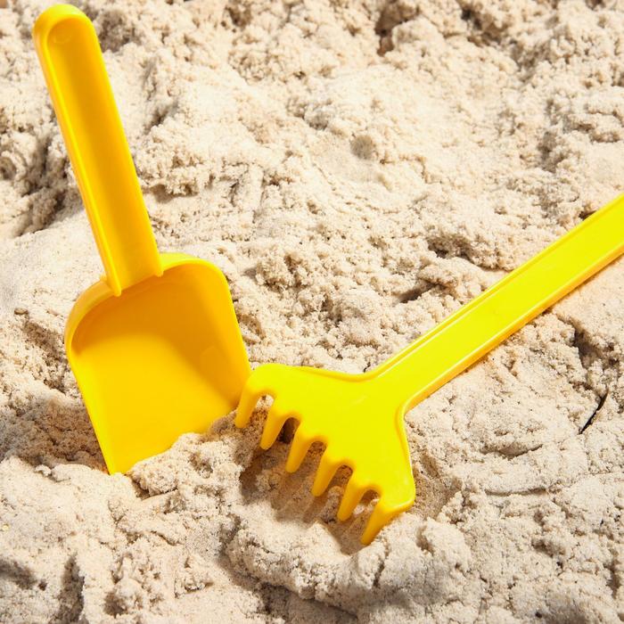 Набор для игры в песке: ведро, совок, грабли, 3 формочки, СМЕШАРИКИ - фото 1905662156