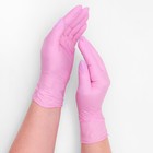 Перчатки нитриловые Manual SN209, смотровые, нестерильные, размер S, цена за 1 шт, цвет розовый - Фото 3