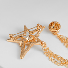 Брошь «Звезда» пиратская, цвет чёрно-белый в золоте - Фото 2