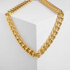 Колье «Цепь объёмная» малая, цвет золото, 50 см - Фото 1