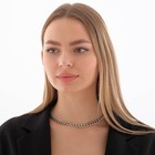 Колье «Цепь объёмная» малая, цвет серебро, 50 см - Фото 3