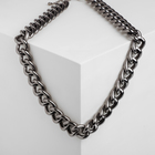 Колье «Цепь объёмная» малая, цвет глянцевый серый, 50 см - Фото 2