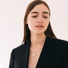 Кулон «Цепь» кольца с бусиной, цвет белый в золоте , длина 45см - Фото 4