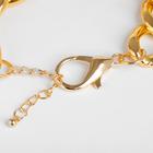 Браслет металл "Цепь" голден грани, цвет золото, 22см - фото 25630936