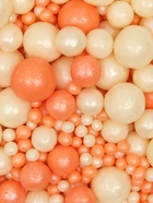 Кондитерская посыпка с мягким центром "Жемчуг": персиковая, серебро, 50 г - Фото 2