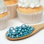 Кондитерская посыпка «Жемчуг», темно-бирюзовая, 50 г - Фото 2