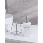 Дозатор для жидкого мыла на подставке SAVANNA «Геометрика», 250 мл, цвет белый - Фото 4