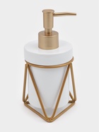 Дозатор для мыла SAVANNA «Геометрика», 250 мл, на подставке, белый - Фото 2