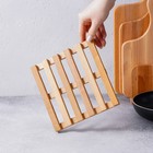 Подставка под горячее Доляна «БУковский», 18×2 см, дерево массив бука - Фото 6