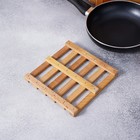 Подставка под горячее Доляна «БУковский», 18×2 см, дерево массив бука - Фото 8