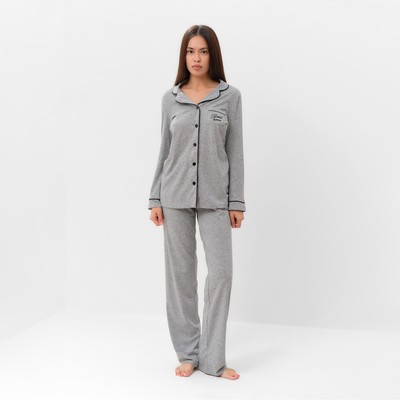 Пижама женская (брюки, джемпер) KAFTAN Sweat home, размер 40-42, серая