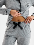 Пижама женская (рубашка, брюки) KAFTAN Sweat home, размер 40-42, серая 4874214