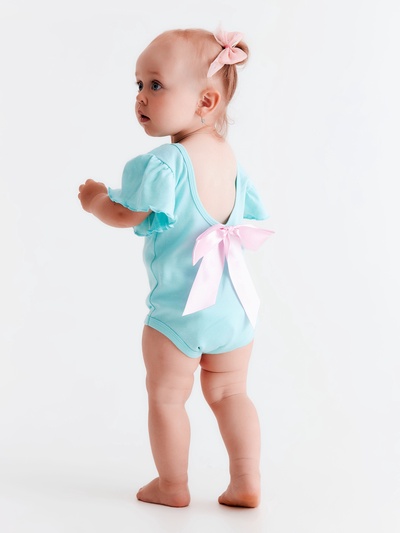 Боди «Крошка Я. Розовый бант», рост 86-92 см, бирюзовое