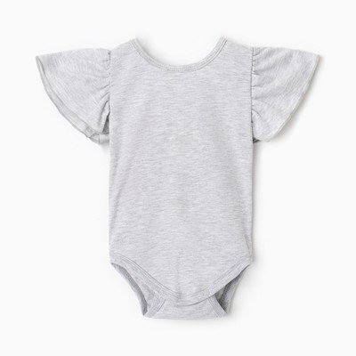 Боди «Крошка Я. Розовый бант», рост 74-80 см, серое