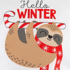 Боди Крошка Я "Ленивец", рост 62-68 см, белый - фото 42722211