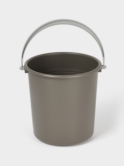 Ведро хозяйственное, 7 л, пластик, серое