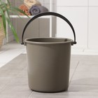 Ведро хозяйственное, 7 л, пластик, серое - Фото 4