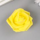 Розочка из фоамирана, желтая d-4 см (комплект 20 шт) - фото 27329814