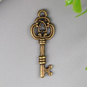 Подвеска "Ключ" состаренная бронза 1х2,5 см (комплект 10 шт)