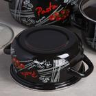 Набор эмалированных кастрюль «Болоньезе», 3 шт.: 2 л, 3 л, 4 л, d=20.5 см, 23 см, 26 см, индукция, чёрные - Фото 6