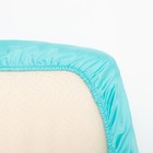 Простыня круглая «Крошка Я» на резинке 75х75+20 см, цвет мятный, мако-сатин - Фото 3