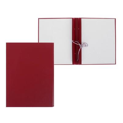 Папка для дипломных работ (Без надписи), бумвинил, гребешки/сутаж, без бумаги, цвет бордовый (вместимость до 150 листов)