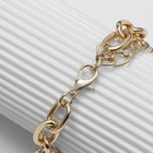 Браслет металл «Цепь» на кольце, цвет золото, 21 см - фото 25630942