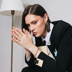 Браслет металл «Цепь» на кольце, цвет золото, 21 см - фото 25630944