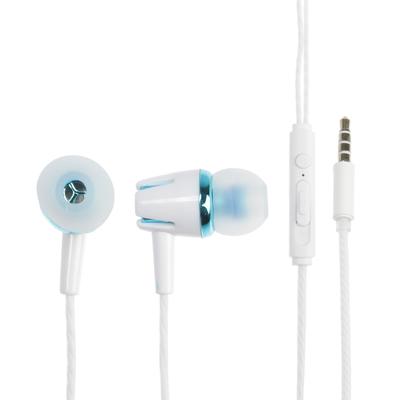 Наушники OXION HS103BL, вакуумные, микрофон, 110 дБ, 32 Ом, 3.5 мм, 1.1 м, белые