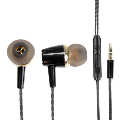 Наушники OXION HS110BK, вакуумные, микрофон, 116 дБ, 32 Ом, 3.5 мм, 1.1 м, черные