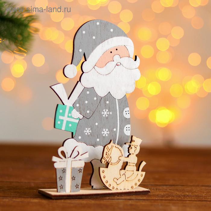 Новогодний настольный декор «Дед Мороз с подарками» 3.5×9.5×16 см - Фото 1