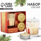 Подарочный набор новогодних свечей «Зимнего волшебства», 11×5.6×9.8 см - Фото 1